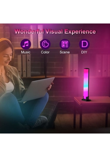 Sones Sal002 Por Uzaktan Kumanda Usb Rgb Atmosfer Işığı Ses Kontrol Işığı