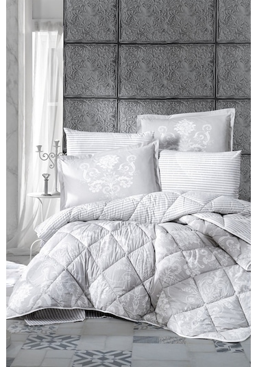 Clasy Ranforce %100 Pamuk Uyku Seti Çift Kişilik Alone v1 Gri