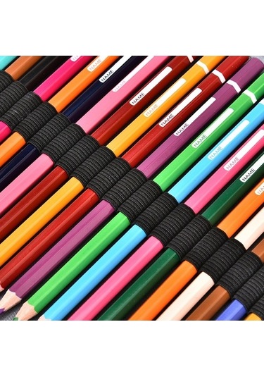 Willowhaven 200 Delik Pembe Timsah Desen Pu Kalem Çantası, Büyük Kapasiteli Sanat Boyama Kalem Saklama Torbası Pembe