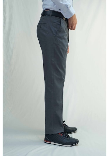 Erkek Gri Klasik Pantolon Gri