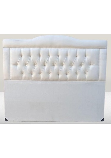 Dk 150'lık Tay Tüyü Krem Kumaş Dolgun Kapitone El Yapımı Çift Kişilik Başlık