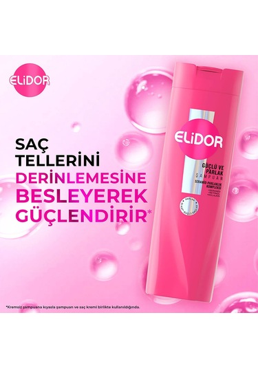 Elidor Güçlü ve Parlak Saç Bakım Şampuanı 3 x 400 ML