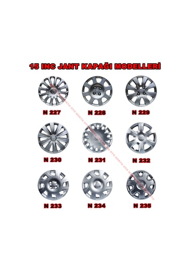 Rıms Toyota Yaris Uyumlu 15 Inc Jant Kapağı Takımı Logolu