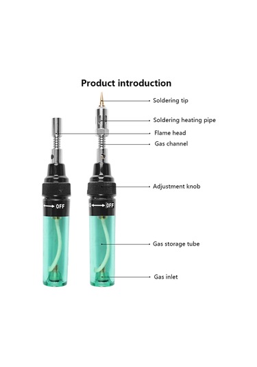 Yifomall "taşınabilir Gazlı Lehim Tabancası - 1300 C Alev & 400 C Lehim Sıcaklığı, Ayarlanabilir"