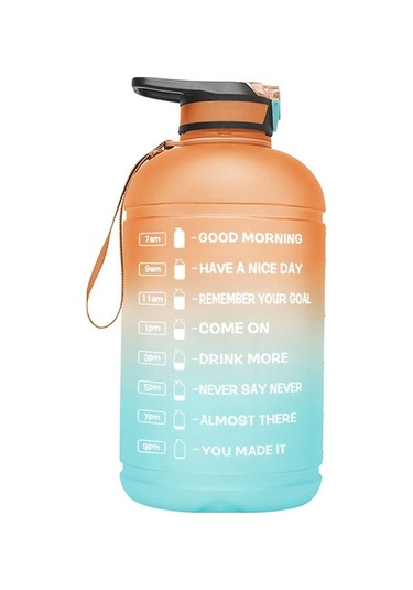 3.78l Spor Ve Seyahat İçin Dayanıklı Logo Baskılı Su Matarası Çok Renkli Çok Renkli