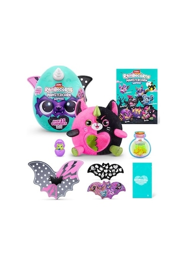 Raınbocorn Monstercorn Surprız Pelus-9297 Gri Boynuz