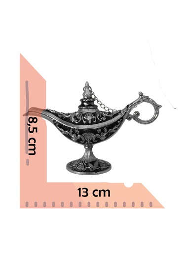 Dekoratif Alaaddin Sihirli Lambası - Vintage Tasarım, 13x8.5 Cm