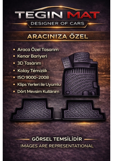 Citroen C3 2016-2024 Origins Siyah 3d Havuzlu Paspas