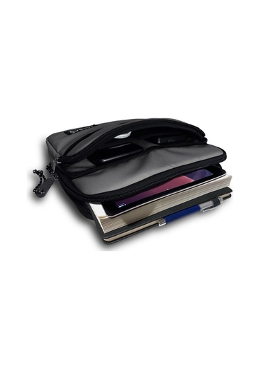 Jacbag Gri Üç Cepli Tablet Telefon Çantası - Erkek Çocuk/yetişkin Tablet Kılıfı