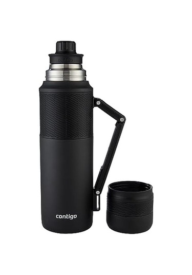 Thermal Bardaklı Çelik Termos 1.2l Siyah S