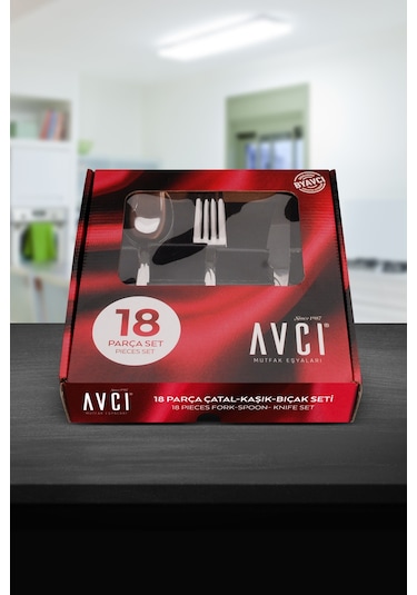 Ay Işığı 18 Parça Çatal Kaşık Bıçak Takımı Gümüş