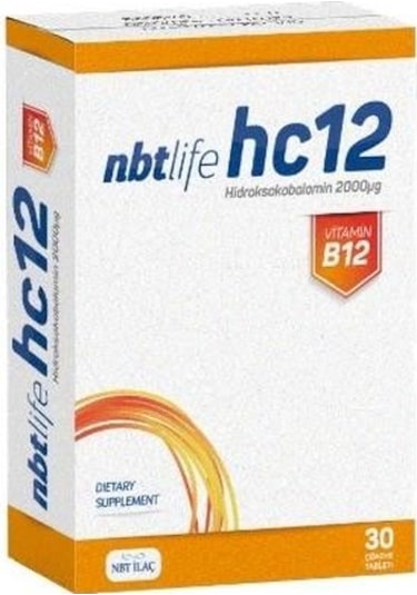 Nbt Life Hc12 Vitamin B12 30 Kapsül