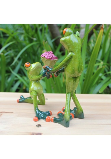 Homyl 3d Kurbağa Hayvan Reçine El Sanatları Düğün Tarif Edildiği Gibi