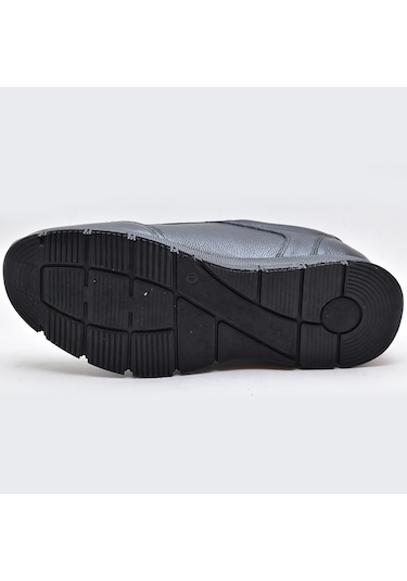 405 Tam Ortopedik Kauçuk Kaymaz Taban Hakiki Deri Kışlık Erkek Ayakkabı Siyah
