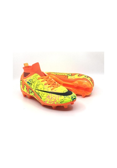 Taşpınar Laliga Erkek Günlük Çoroplı Halı Çim Saha Dişli Krampon Bağcıklı Spor Ayakkabı 36-45 Sarı Turuncu Sarı - Turuncu