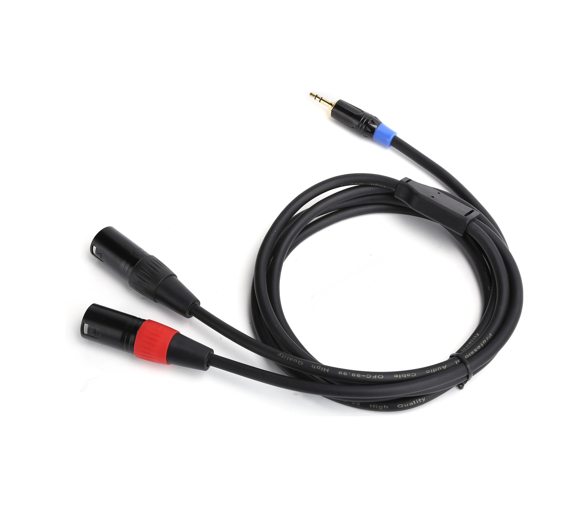 Shineyee 3.5mm'den Çift Xlr Erkeğe Dönüştürücü Ses Kablosu, Mikser Ve Güç Amfi İçin 1.8m, Pvc Malzeme, Sağ-sol Kanal Renkli Bağlantılar