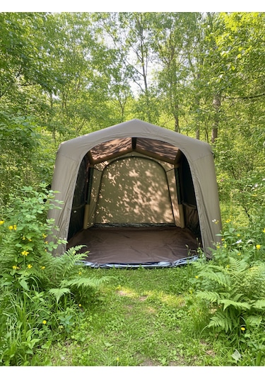 Fischer 8-10 Kişilik Baca Çıkışlı Fresh&black Şişme Çadır 290x290x220cm Kahverengi