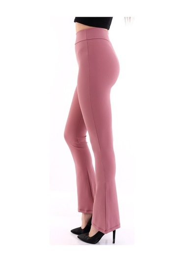 Kadın Gül Kurusu Yüksek Bel Fitilli Dayanıklı Örme Kumaş ToparlayGül Kurusu Gülkurusu