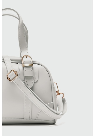 Shule Bags Peggy Oval Çapraz Çanta Krem Krem