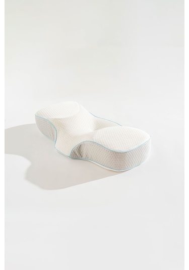 Visco Luna Boyun Destekli Ortopedik Visko Yastık 67 36 12cm Beyaz