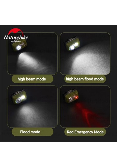 Naturehike Hakino 210 Lümen Kafa Lambası Yeşil Yeşil