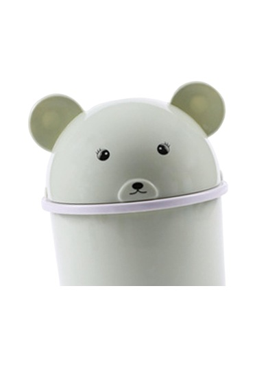 Homyl Masaüstü Çöp Kutusu Makyaj Masa Üstü Kovası Yatak Yeşil