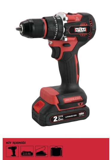 Atlas ATB 21 BLPD 21 Volt Akülü Kömürsüz Darbeli Vidalama Matkap Seti