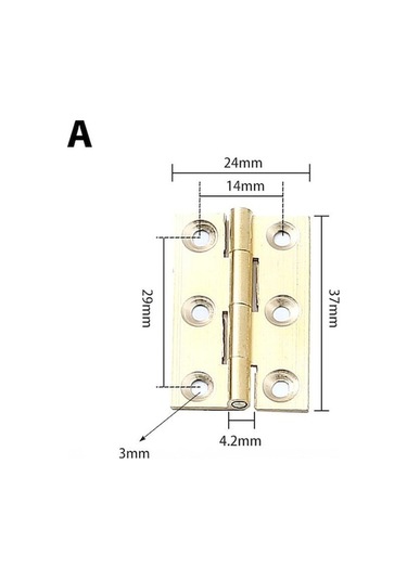 Novahub Saf Pirinç Minyatür Menteşeler Pirinç Menteşeler Bakır Mini Menteşe 24 37mm 24 37mm