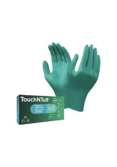 Gıda Uyumlu Yeşil Nitril Pudrasız Kullan At Muayene Eldiveni Ansell 92-600 - 100 Adet - Antistatik 8.5-9 Numara Large