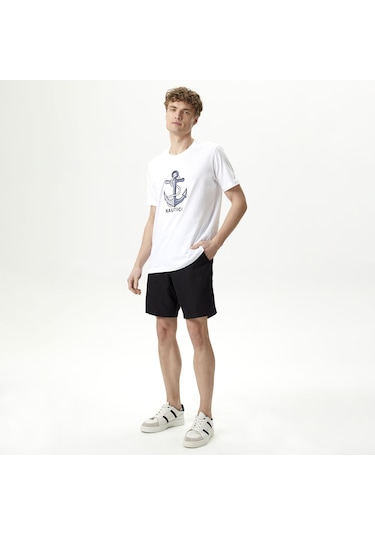 Nautica Nautıca Erkek Siyah Classıc Fıt Bermuda Düz B45106t Siyah