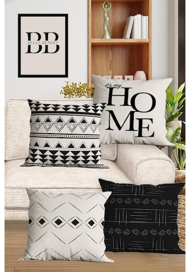 Belle Benoit Baskılı Runner & Koltuk Kırlent Kılıfı Set Desen32