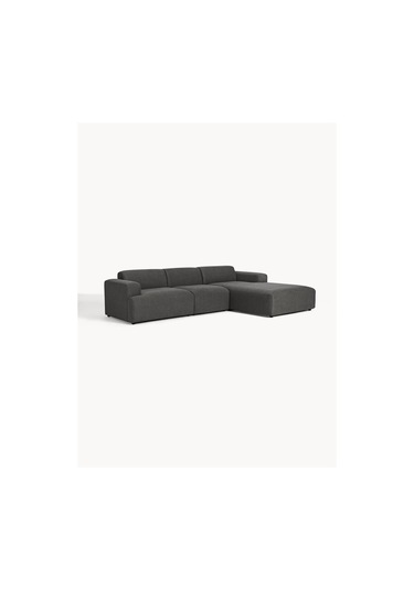 Massimo 3 Modül Sağ Köşe Koltuk Takımı Koyu Antrasit Keten Kumaş Sağ Koyu Antrasit