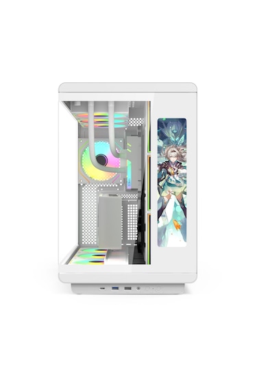 Gametech Vision Lcd 7 Argb Fanlı Beyaz Gaming Kasa