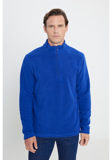 AC&Co / Altınyıldız Classics Anti-Pilling Tüylenme Yapmayan Bato Yaka Erkek Polar Sweatshirt 4A5221100016SKSS Karamel