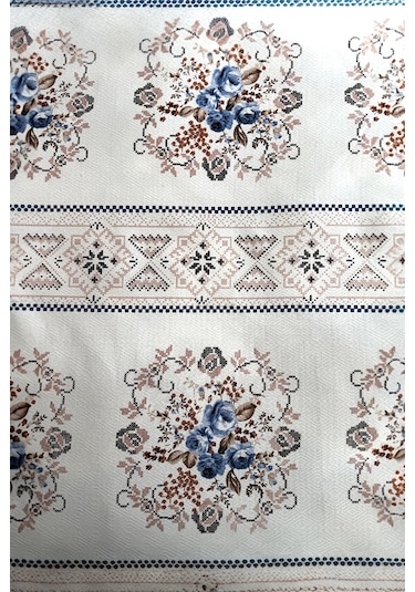 Alla Turca Çift Kişilik Kanaviçe Desenli Pike İndigo 200x240 Cm %100 Pamuk İndigo