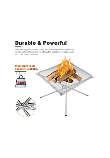 Madfox Fire Rack Katlanır Ateş Sehpası Brülör Çok Renkli