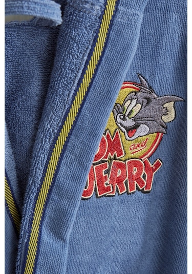 Karaca Home Tom Ve Jerry Kapüşonlu Bornoz 4/6 Yaş 203.11.01.0005 Mavi