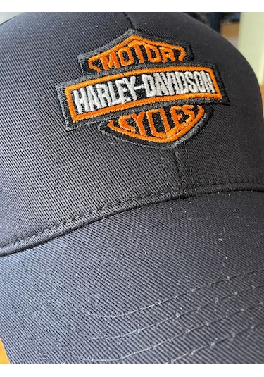 Hamze Harley Davidson Nakışlı Siyah Renk Cap Şapka Siyah