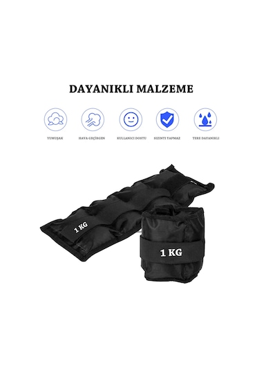 1 Kg Siyah Deluxe Comfort El Ayak Ağırlığı Siyah