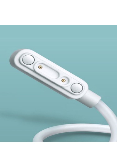 Ally 8X P1 M1 Se5 Akıllı Çocuk Saati Manyetik Şarj Cihazı Kablos-Beyaz