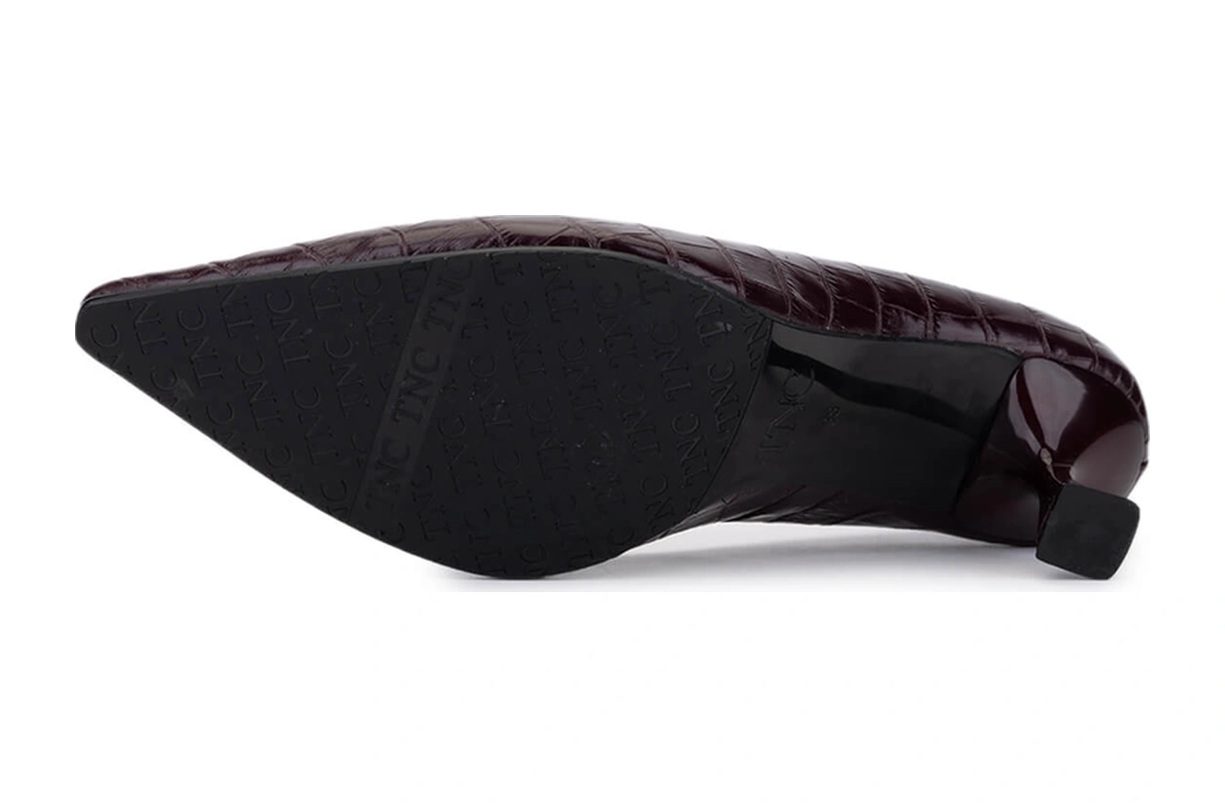 Tamer Tanca Kadın Hakiki Deri Bordo Topuklu Ayakkabı 492 60701 Bn Ayk Sk25-26 Bordo Kroko Bordo