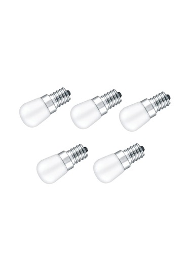 5 Adet 2w Buzdolabı Ampulü E14 Duy 6500k Beyaz Işık Rengi Kes021