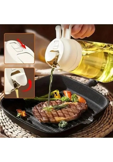 2si 1arada Yağ Dökücü Ve Spreyli Yağdanlık Cam Yağ Püskürtücü