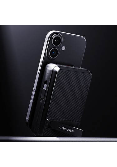 Lenyes Px274d Pd 22.5w Standlı M-safe Şarj Özellikli Wireless Powerbank 15w 20000mah Siyah Siyah