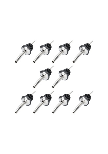 Kosona 304 Paslanmaz Çelik Şarap Pourer, Silikon Kapaklı Sızıntısız Döküm, Mutfak Ve Bar İçin 10 Adet Diğer