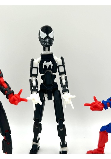 Spiderman, Miles Morales & Venom Üçlü Marvel Kahraman 3d Baskı Dummy Figür Seti