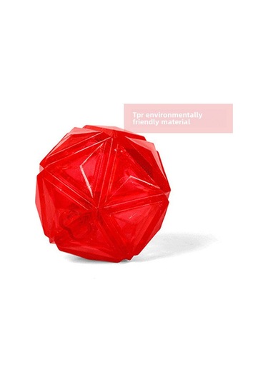 Hangfox Köpekler İçin Dayanıklı Tpr Fırlatma Topu - Işıklı, Sesli Ve Diş Taşlama Egzersizi Sağlar - Kırmızı Renk