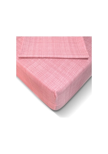 Özlü Fitted Lastikli Çift Kişilik Çarşaf Seti 160 x 200 Pudra