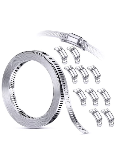 Yate10 Şerit Kelepçe 8mmx150cm Şerit 10 Adet Kelepçe