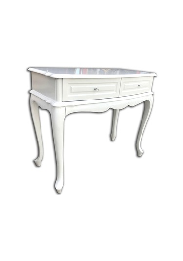 1448bng18012dresuar St Kayın Aslan Ayak Parlak Lake Beyaz Boya Renk 2çekmec Estetik Çizgi Beyaz